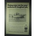 1973 Quaker State Duplex HD Outboard Motor Oil Ad
