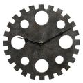 Cargo Zahnrad Uhr 25cm Metalloptik