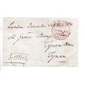 FREE FRONT SENT LONDON TO TYNAN 1820 SIGNED M.B...