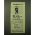 1948 Carr's Table Water Biscuits Ad - fine Biscuits since 1831