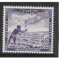 NAURU 1954 1/2d DEEP VIOLET NETTING FISH SG 48 ...