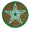 Pentagram Iron on Embroidered Sew Badge Badges ...