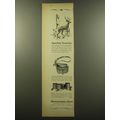 1959 Abercrombie & Fitch Advertisement - Austrian Shell Bag; and Bidou Game