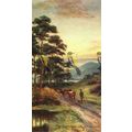 Homeward N Wales, Faulkner Art Postcard