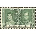 Cayman Islands KGVI 1937 Coronation ½d Green Us...