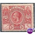 Bermuda 1921.SG76 1d Deep Carmine Mounted Mint.