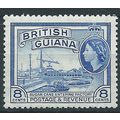 British Guiana 1954 SG337 8c Ultramarine Mounte...