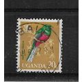 Uganda.SG116 20c Narina Trogon.Fine Used.Aug21b