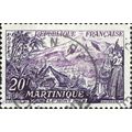 FRANCE, Mount Pele, Martinique, violet 1955, 20F, #2