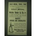 1900 Walter Baker & Co.'s Baker's Cocoas and Ch...