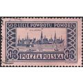 POLAND, Recovery of Pomerania, Malbork, blue on pink 1954, 1.40 Zl