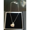 STERLING SILVER HEART NECKLACE by UNIQUE RET £6...