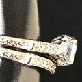 Ring Set Wedding Engagement Moissanite Sterling...