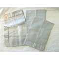 SET OF 4 PALE GREEN VINTAGE LINEN HEMSTITCHED H...