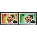 Grenada Princess Anne Royal Wedding 2v 1973 MNH...