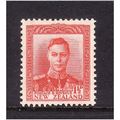 NEW ZEALAND 1941 GEORGE VI 1 1/2d SCARLET SG608...