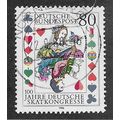 GER 1985 80pf 'FIRST GERMAN SKAT CONGRESS' FINE...