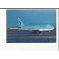 Aviation KOREAN AIR BOEING 747-2B5B Postcard by...