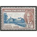 Montserrat 1951 SG130 12c Blue & Chocolate Moun...