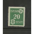 Estonia N4, 1941 Estonian Arms and Swastika, VF...