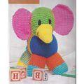 Beautiful Crochet Toy PATTERN Patchwork Elephant