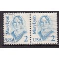 United States 1987 Mary Lyon 2c pair Fine Used ...