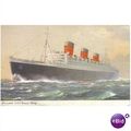 UNUSED OLD POSTCARD CUNARD RMS QUEEN MARY