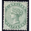1898 Gibraltar Sg39 1/2d GREY GREEN Mounted Min...
