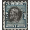 Cyprus 1928 SG124 1pi Black & Greenish-Blue Fin...