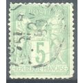 France 1876 - SG282 - 5c green - Peace & Commer...