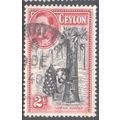 Ceylon 1938 - SG386b - 2c black & red - Tapping...