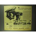 1942 Rock Island Lines Railroad Ad - We Looked Ahead