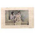 LOVERS used antique postcard dated 1905 /