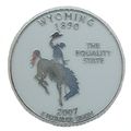Wyoming State Quarter Fridge Magnet