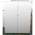 Actiu Tall White Double Door Adjustable shelve ...