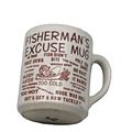 Vintage Fisherman's Excuse Mug Coffee Cup3x 3.5...