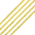 Smooth Round Opaque Bead Mardi Gras Necklace Ye...
