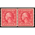 492, Mint VF/XF NH 2¢ Coil Pair- Very Fresh Sta...