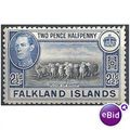 Falkland Islands 1949 SG152 2 1/2d Black & Blue...