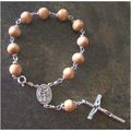 Bracelet #RB002 rosary natural polished wood be...