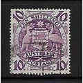 AUSTRALIA 1949 10s PURPLE COM COAT OF ARMS SG 2...