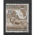 KENYA UGANDA TANGANYIKA 1958 40c LION SG 172 FI...