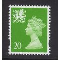 W79 20p Bright Green PHOTO WALES - Unmounted Mint.