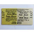 Isle of Man Railway Peel Road - Union Mills Ticket