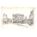 small coloured print of a TOWN SCENE 19th c. po...