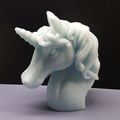 Unicorn Head Turquoise Candle - 16.5cm