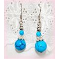 Sale Tibetan Hill Tribe Blue Turquoise Bead Hoo...