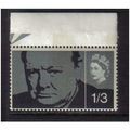 1965 GB Q.E.11 CHURCHILL 1/-3D BLACK-GREY MNH S...
