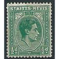 St Kitts-Nevis 1938 SG68 1/2d Green Mounted Min...