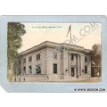 CT Meriden Postcard U S Post Office Street Scen...